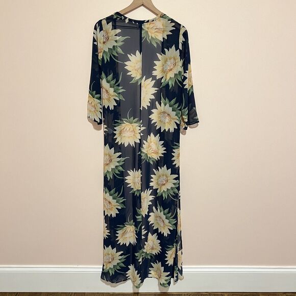 Show Me Your MuMu Karmyn Maxi Dress Cape in Sunflower Dreams Women's Size Small - Picture 7 of 11